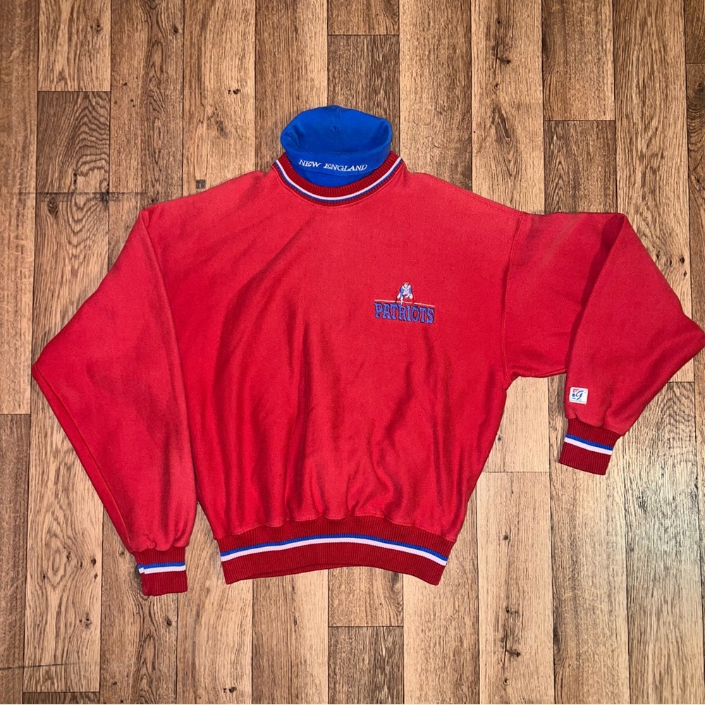 Vintage New England patriots turtle neck sweater